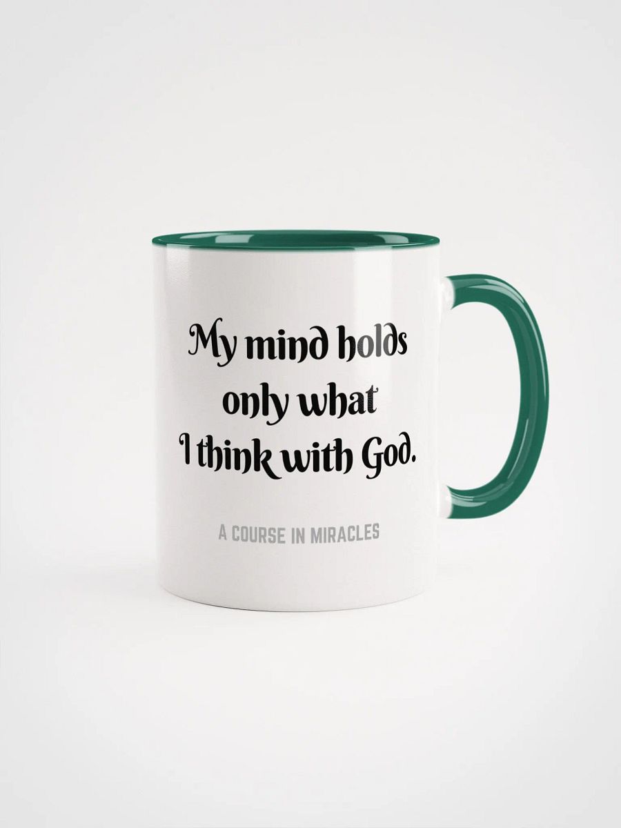 My mind holds only what I think with God - ACIM Inspirational Mug product image (9)