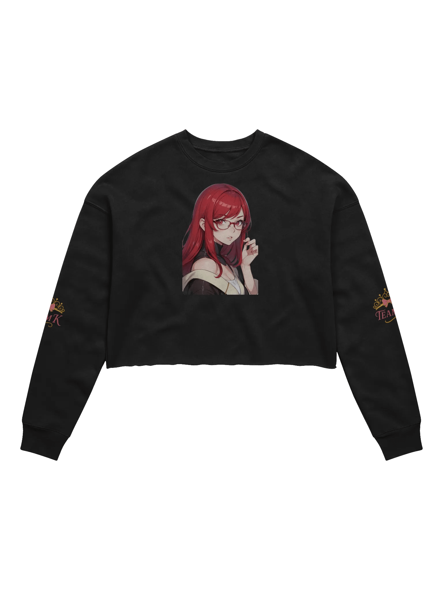 (Red WAIFU) K Crop Sweatshirt product image (1)
