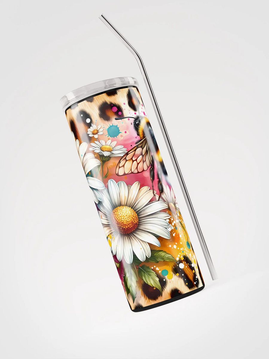 Bee Blooms & Leopard Tumbler: Sip with Style! product image (4)