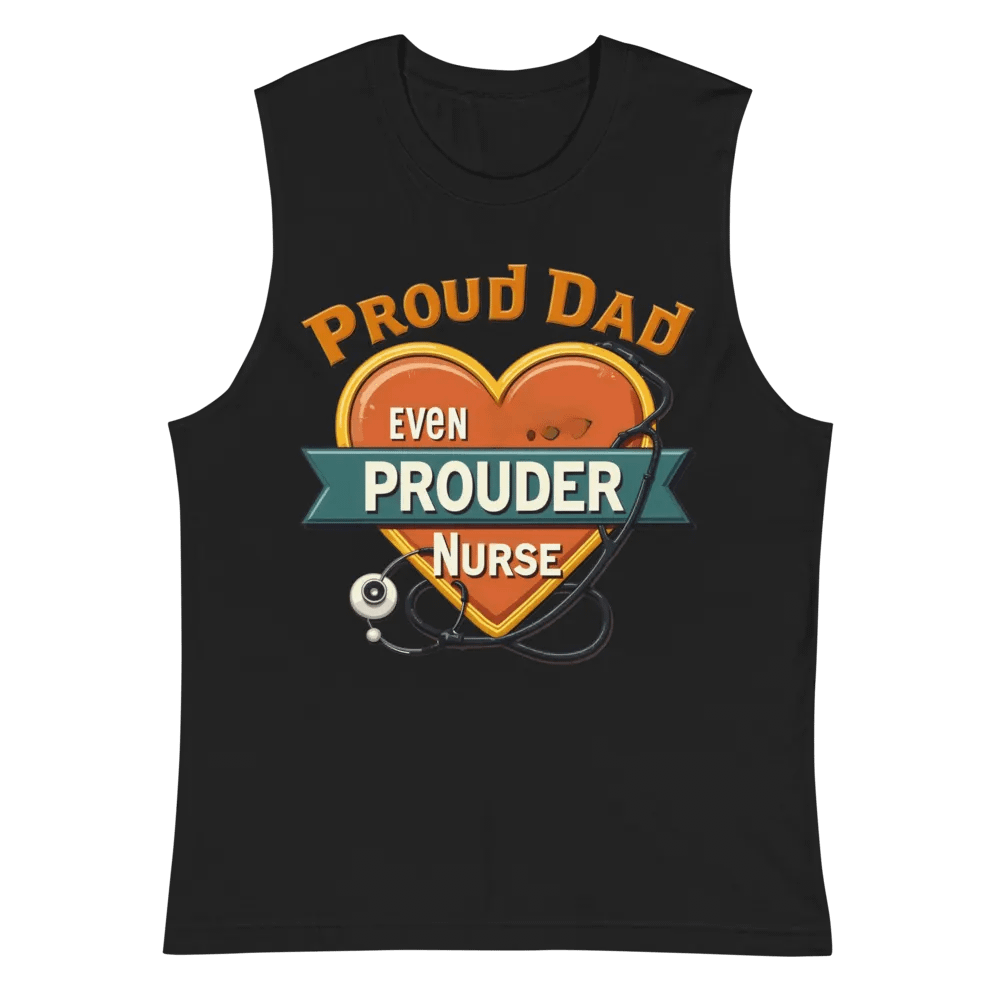 Proud Dad Even Prouder Nurse Heart Muscle Tank product image (3)