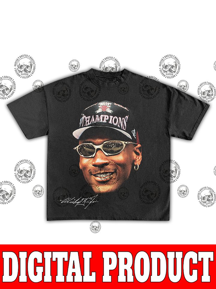 Michael Jordan "The G.O.A.T." Champions Vintage NBA Bootleg Graphic product image (1)