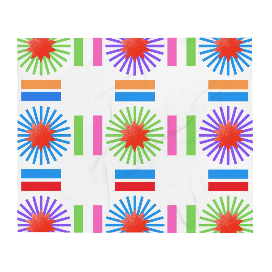 Colorful Starburst Pattern Design Throw Blanket product image (2)