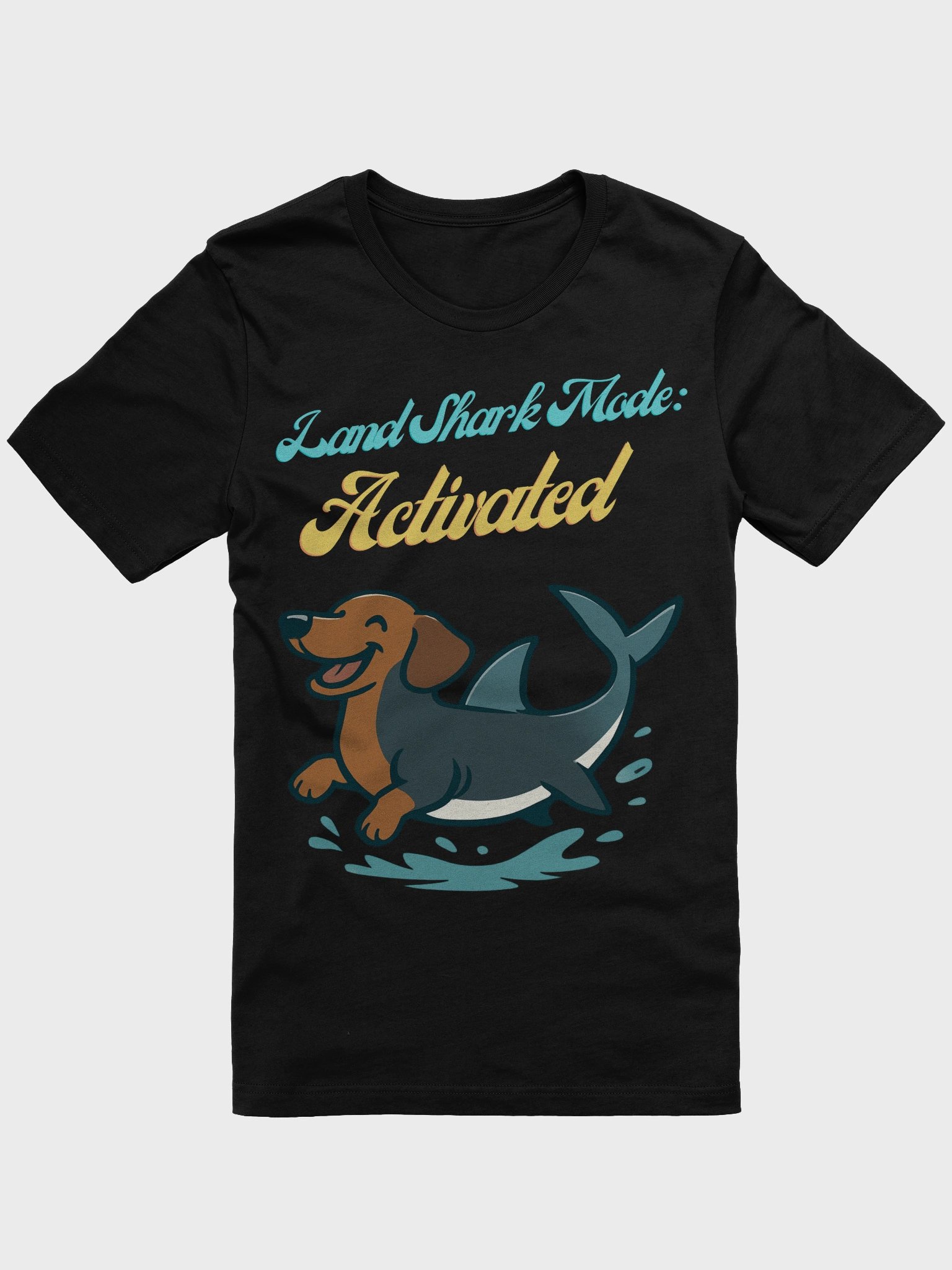 Land Shark Mode: Activated" Funny Dachshund T-Shirt product image (1)
