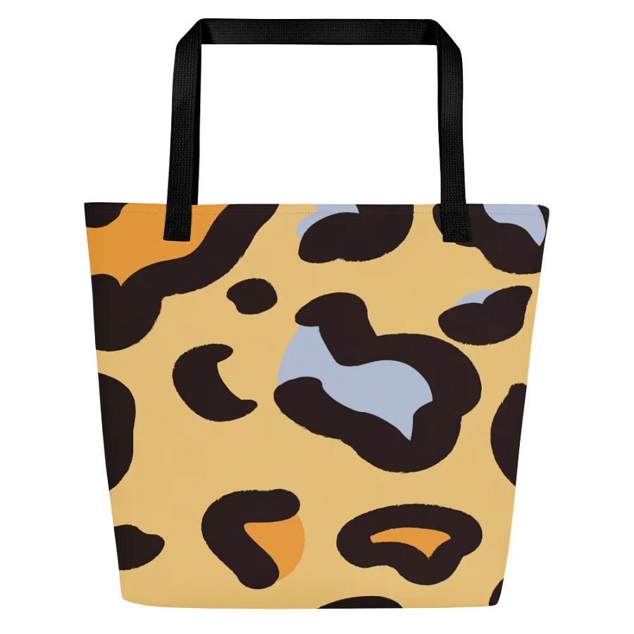 All-Over Print Large Tote Bag w/ Pocket - Leopard product image (3)