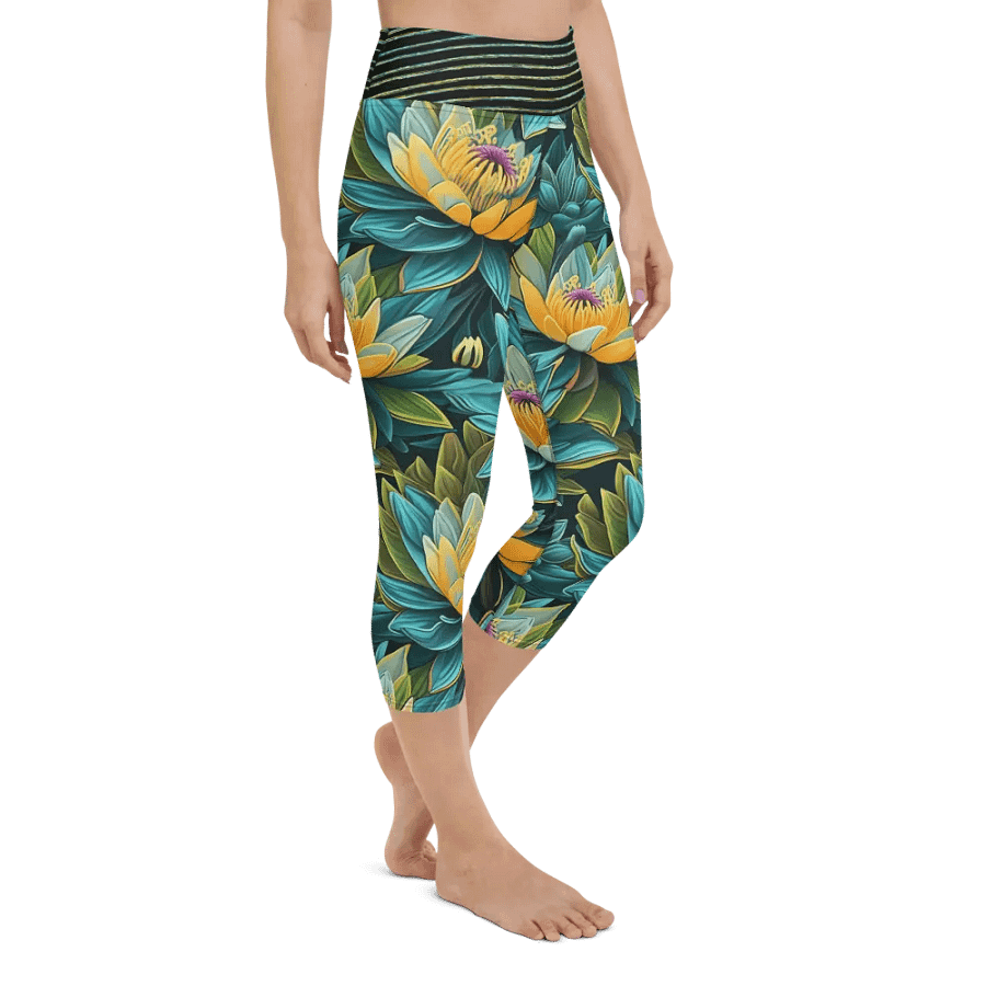 Lotus blue yoga leggings product image (6)