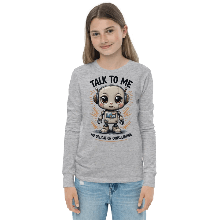 Sad Lonely Robot Long Sleeve Tee product image (2)