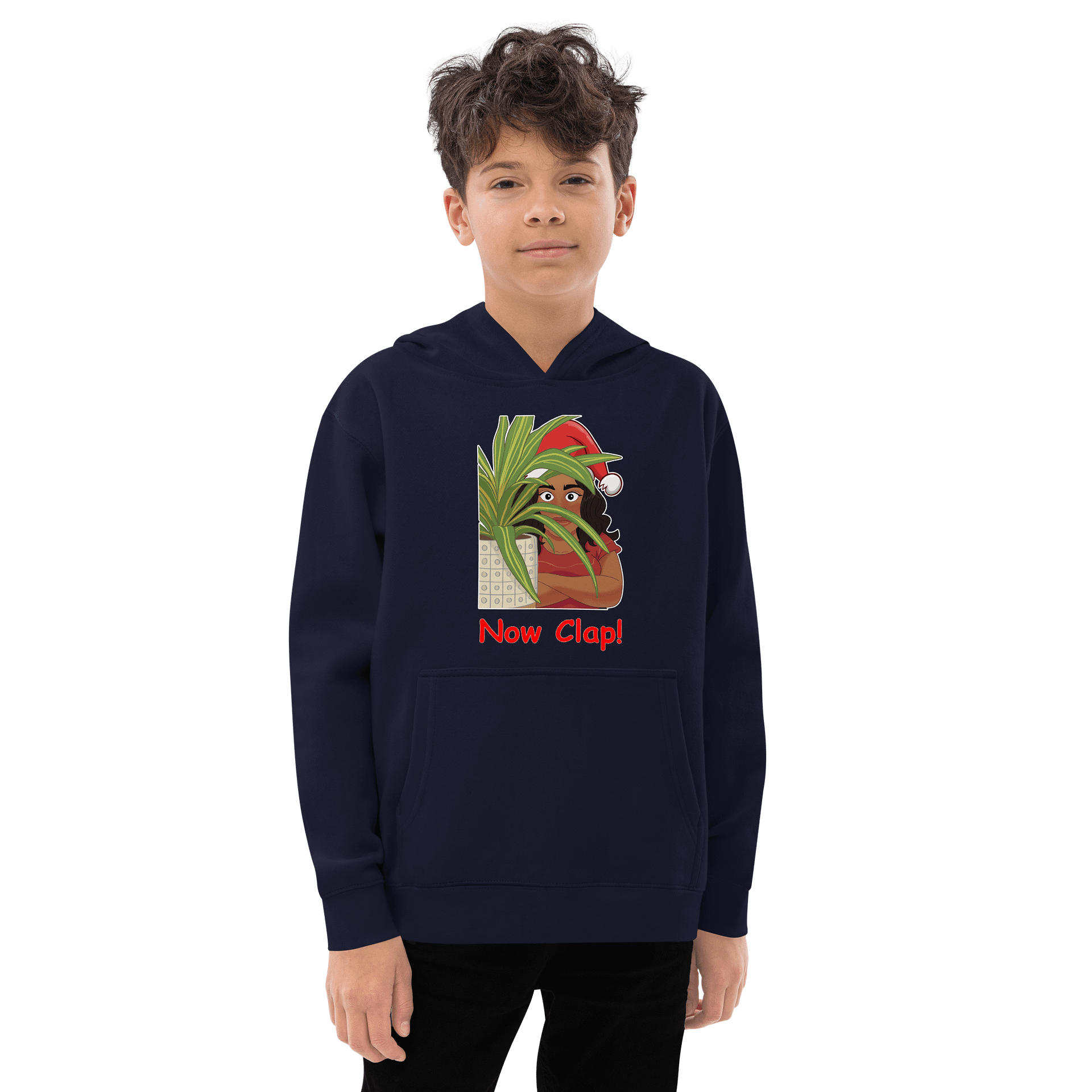 Kids Now Clap! Santa Hat Pullover Hoodie product image (7)