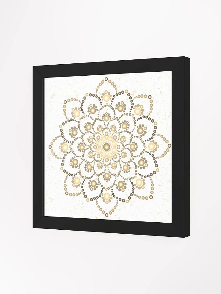 Golden-Brown Dot Mandala Framed High Quality Matte Poster product image (24)