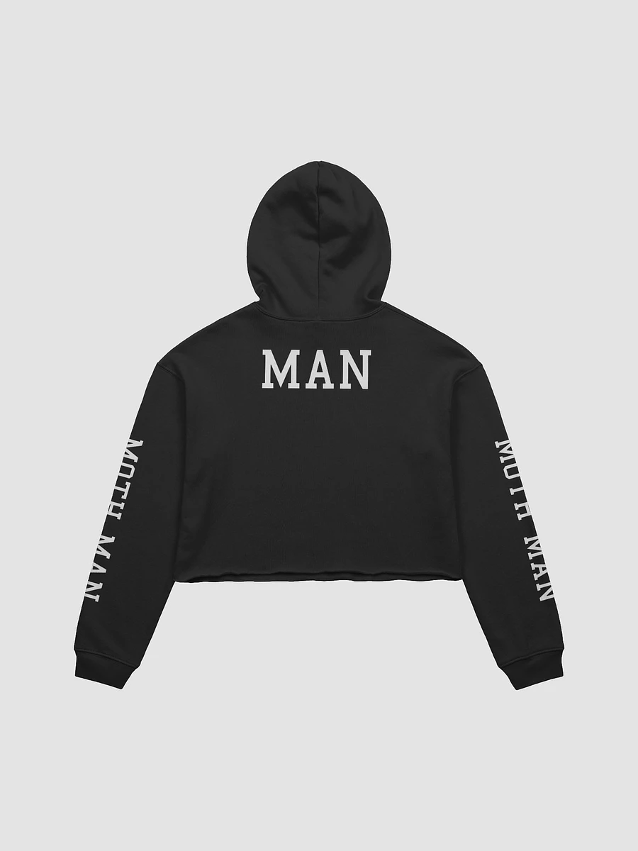 (2 sided) Moth Man sleeve print fleece crop hoodie product image (3)
