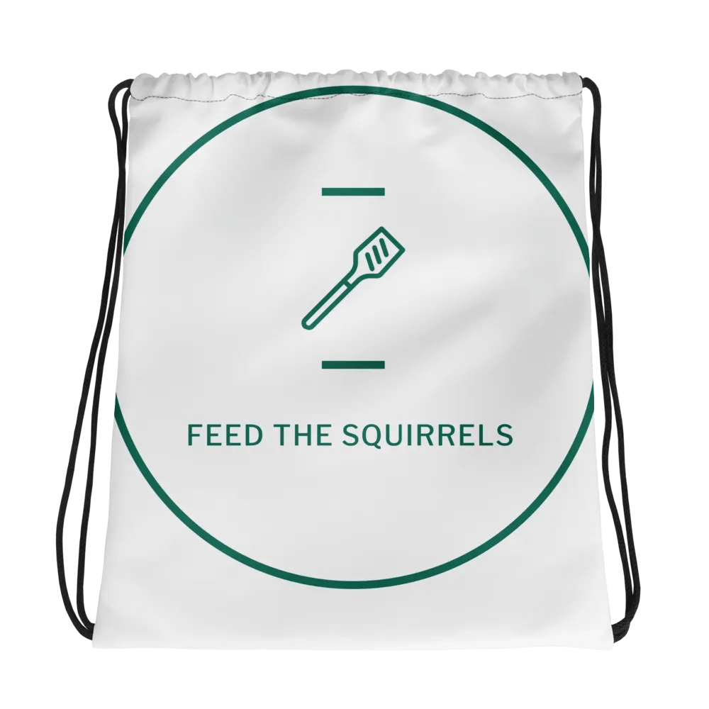Feed the Squirrel$ All-Over Drawstring Bag product image (1)