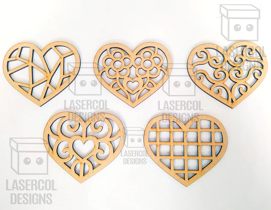 Hearts Bundle (Set 1-2-3-4) - Laser Cut Files product image (7)