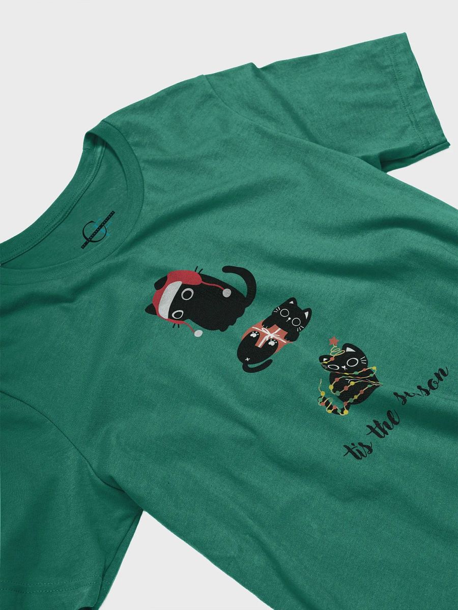 'Tis the Season Black Cat Christmas Tshirt product image (6)