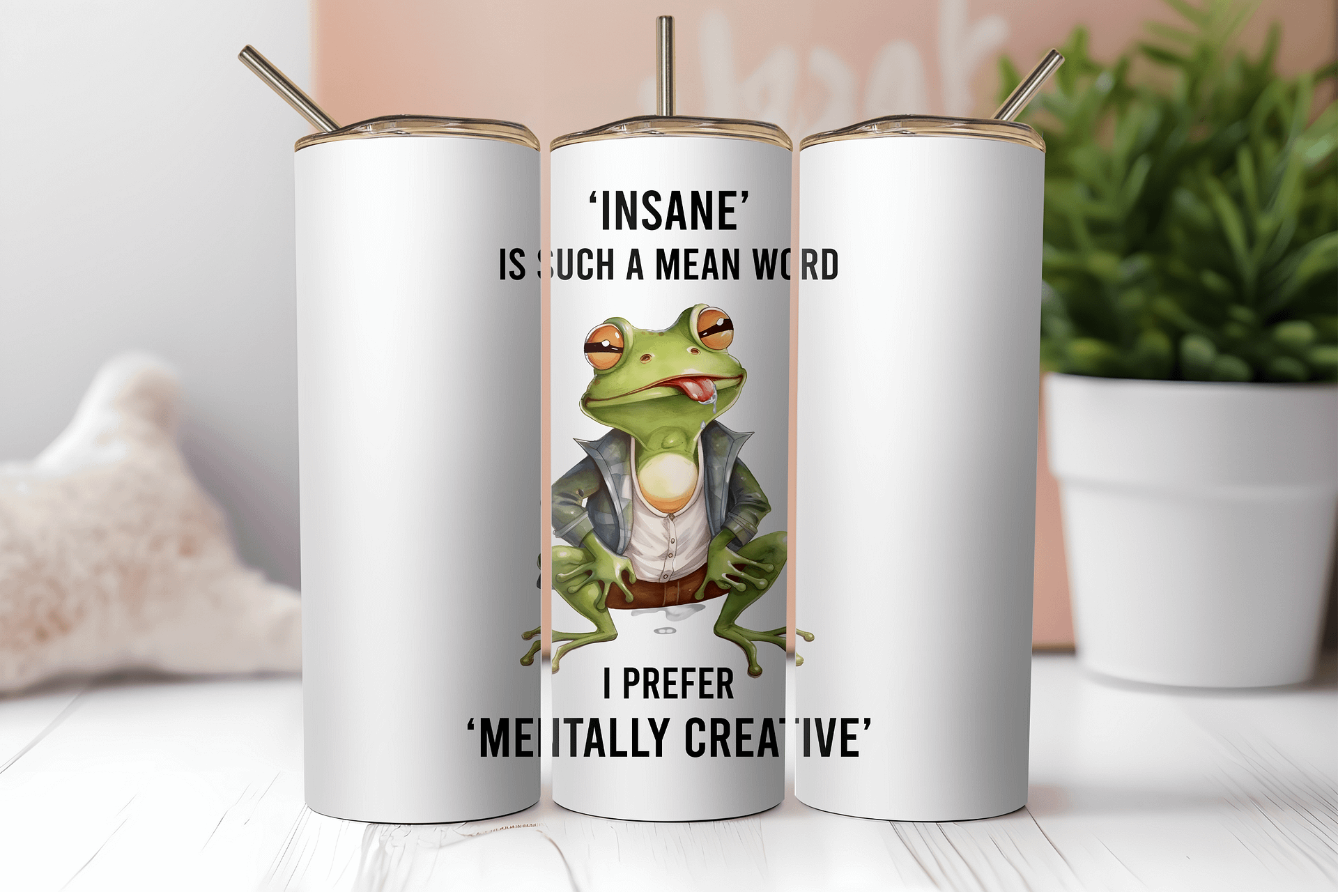 Mentally Creative Frog Tumbler: Embrace Your Unique Perspective! product image (2)