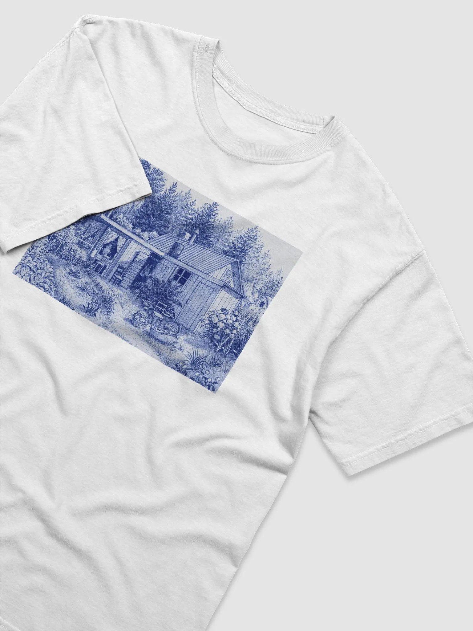 Cottage cabin illustration T-shirt product image (1)