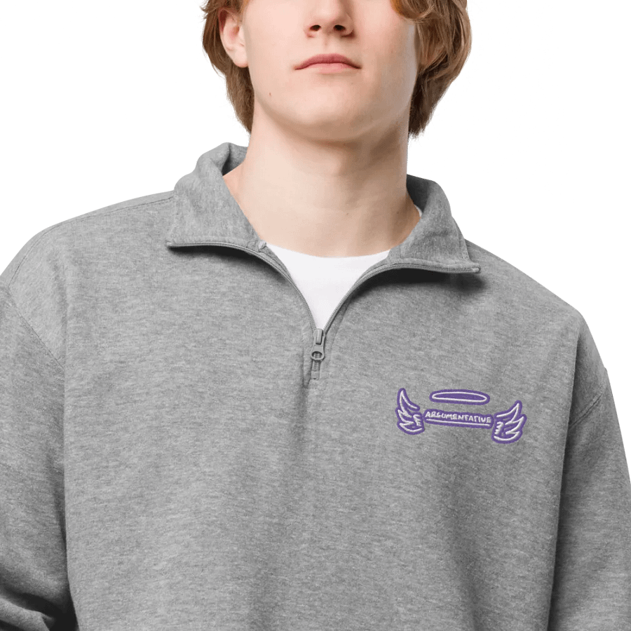 ANGELIC (purple bubble design) embroidered quarter zip product image (10)