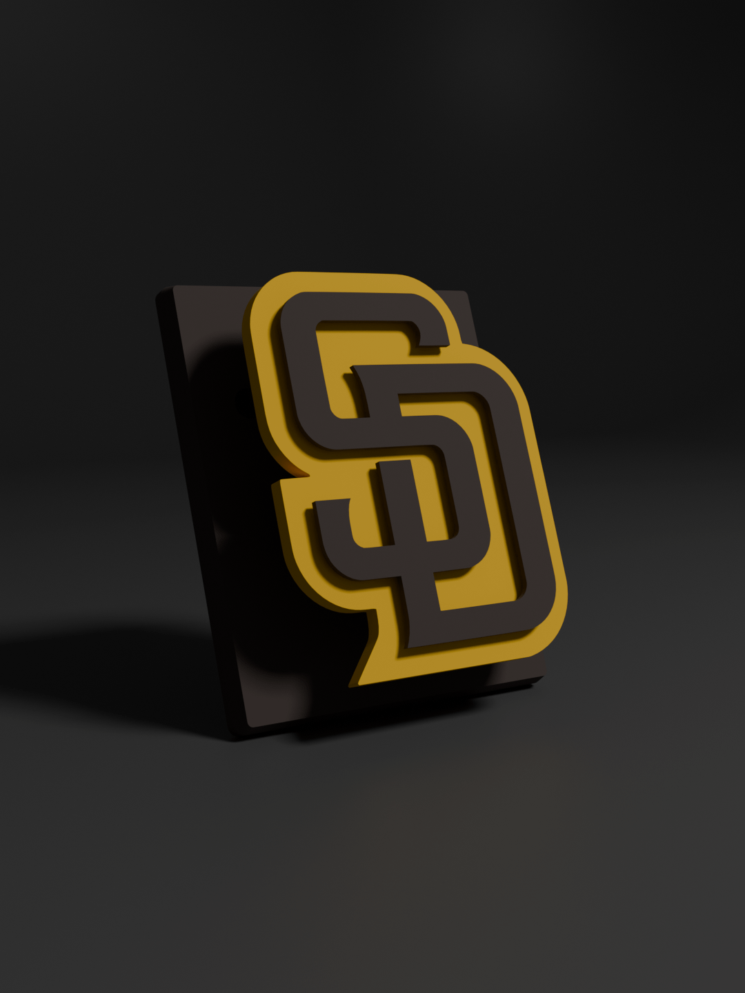 San Diego Padres 3D Printed Floating Logo Sign (Digital File Only) product image (1)