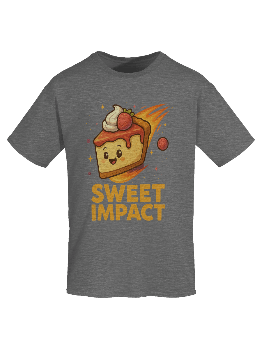 Sweet Impact Cheesecake T-Shirt | Kawaii Dessert Graphic Tee product image (49)