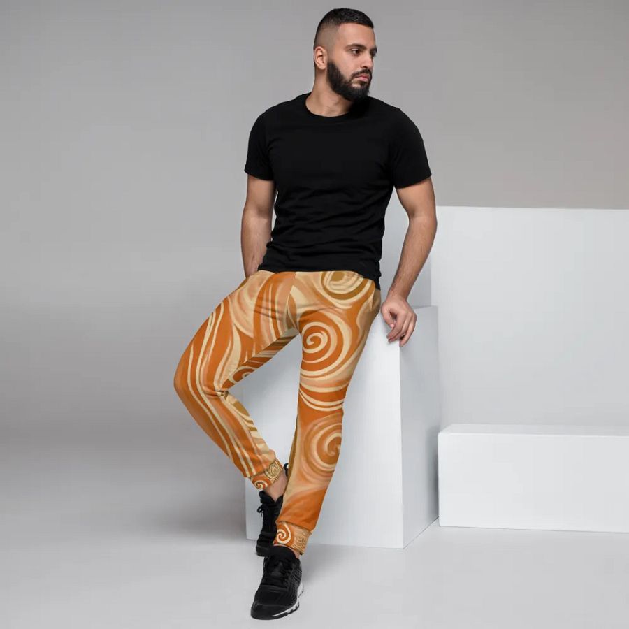 Funky Latte Liquid Tie-Dye Men's Joggers product image (5)