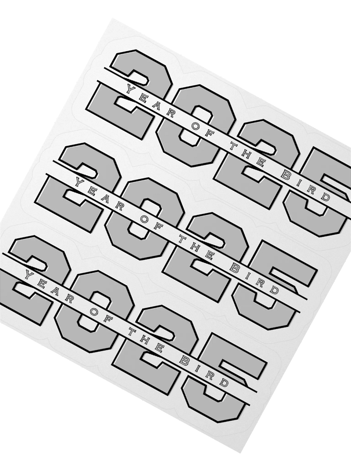 Grey "Year of the Bird" Stickers product image (1)