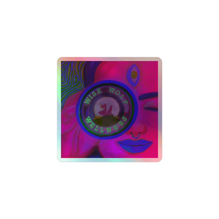 Wise Wolf Wellness Podcast Holographic Sticker Sheet product image (1)