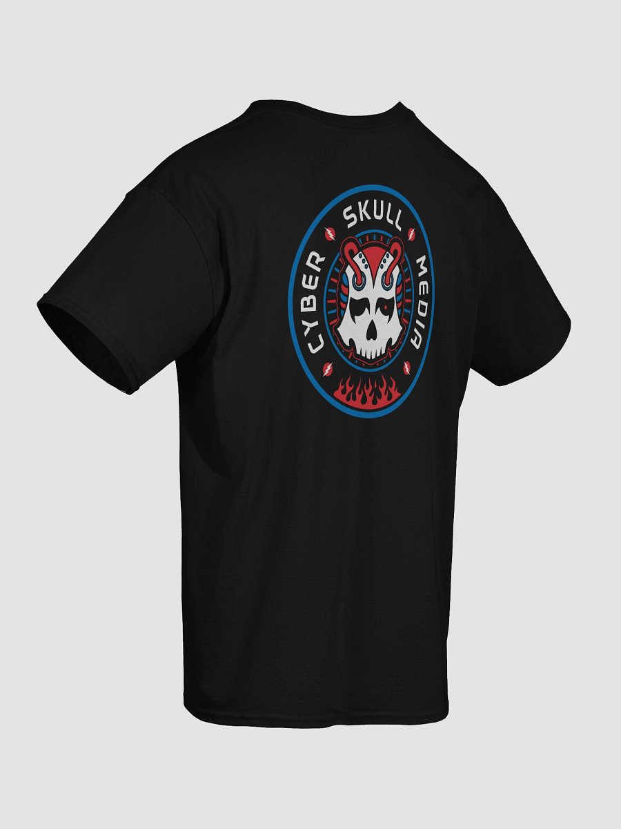Red, White, & Blue Cyber Skull Media Logo Tee v2 (Basic) product image (6)