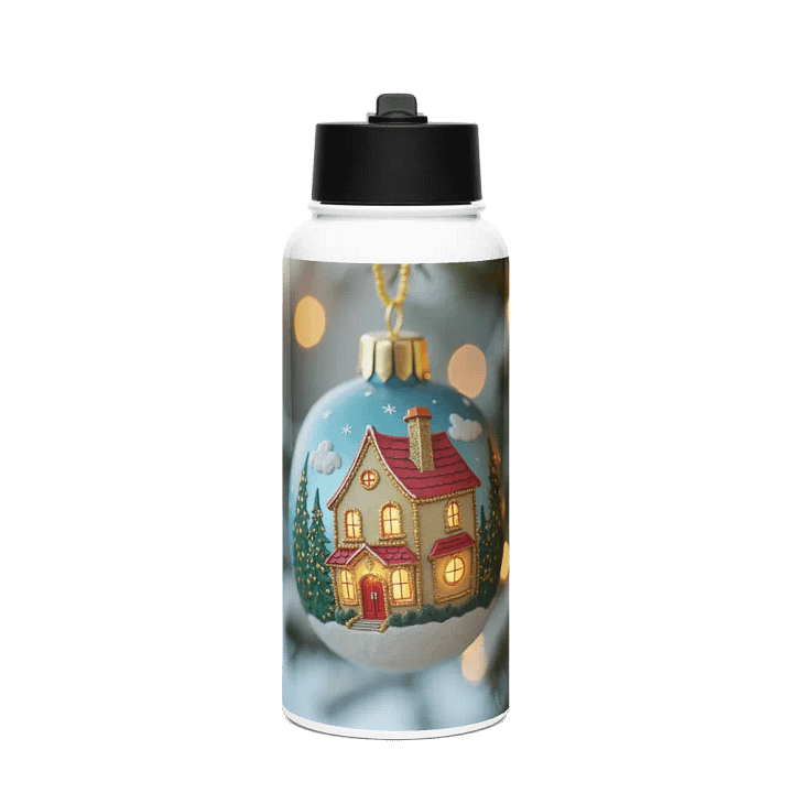 Cozy Christmas Ornament Stainless Steel Water Bottle product image (1)