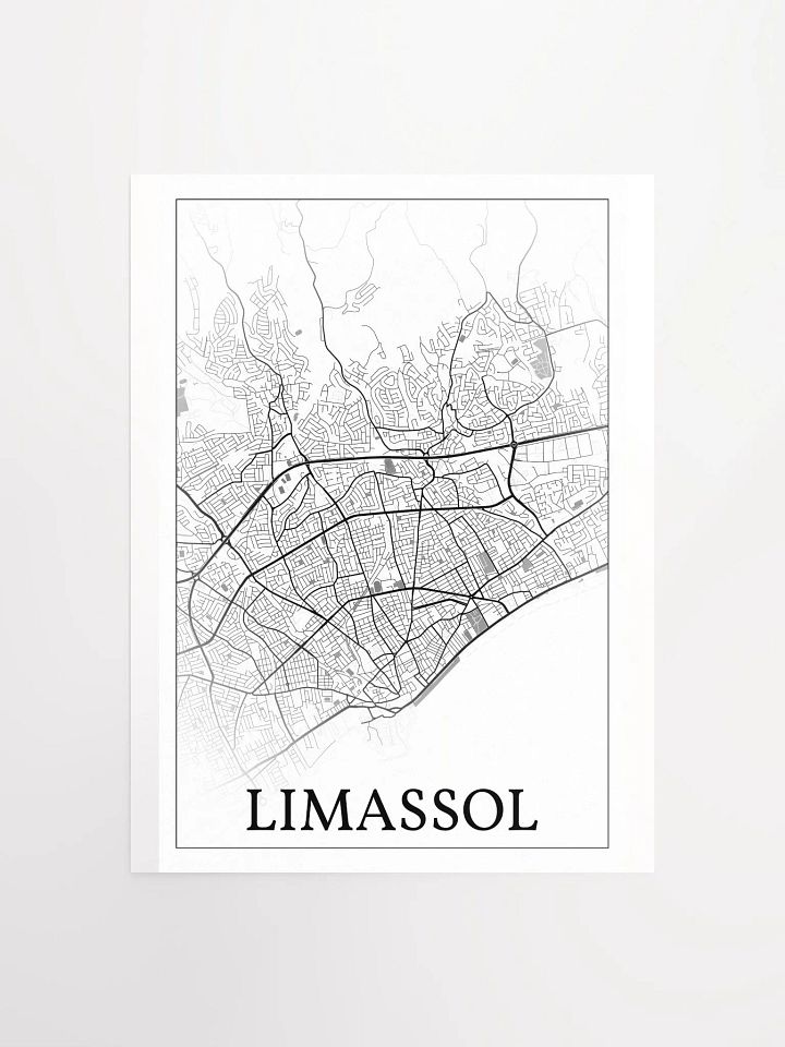 Limassol, Cyprus, city map print product image (1)