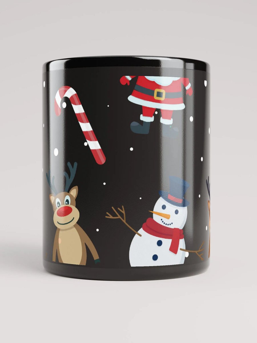 Festive Holiday Delight Black Glossy Mug product image (9)