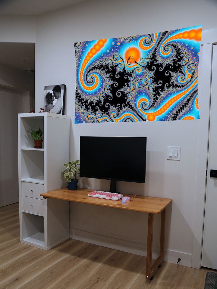 UV fractal tapestry - Party At The Orange Factory product image (2)