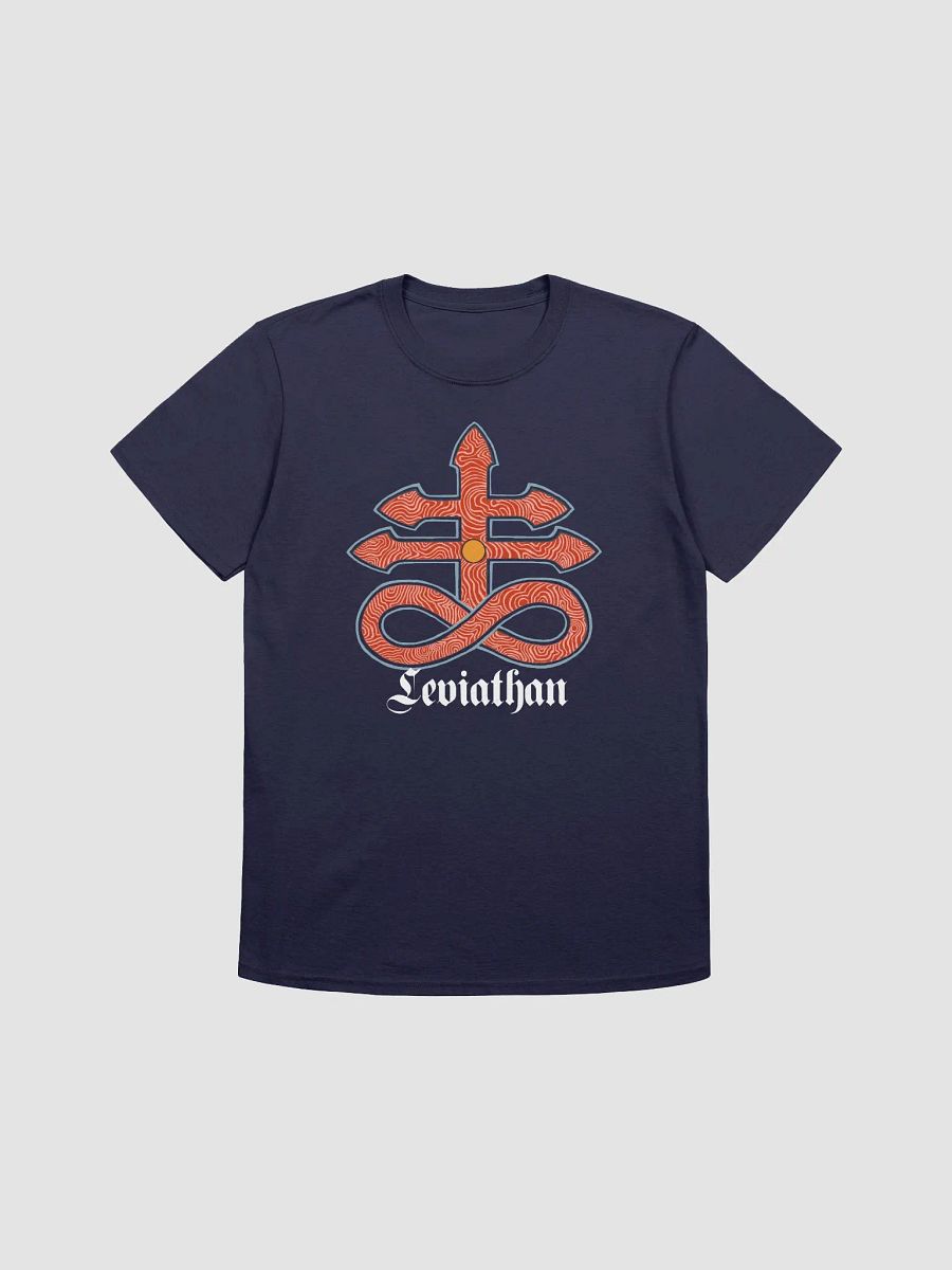 Leviathan - a symbol of medieval alchemy. Vintage T-shirt design product image (1)