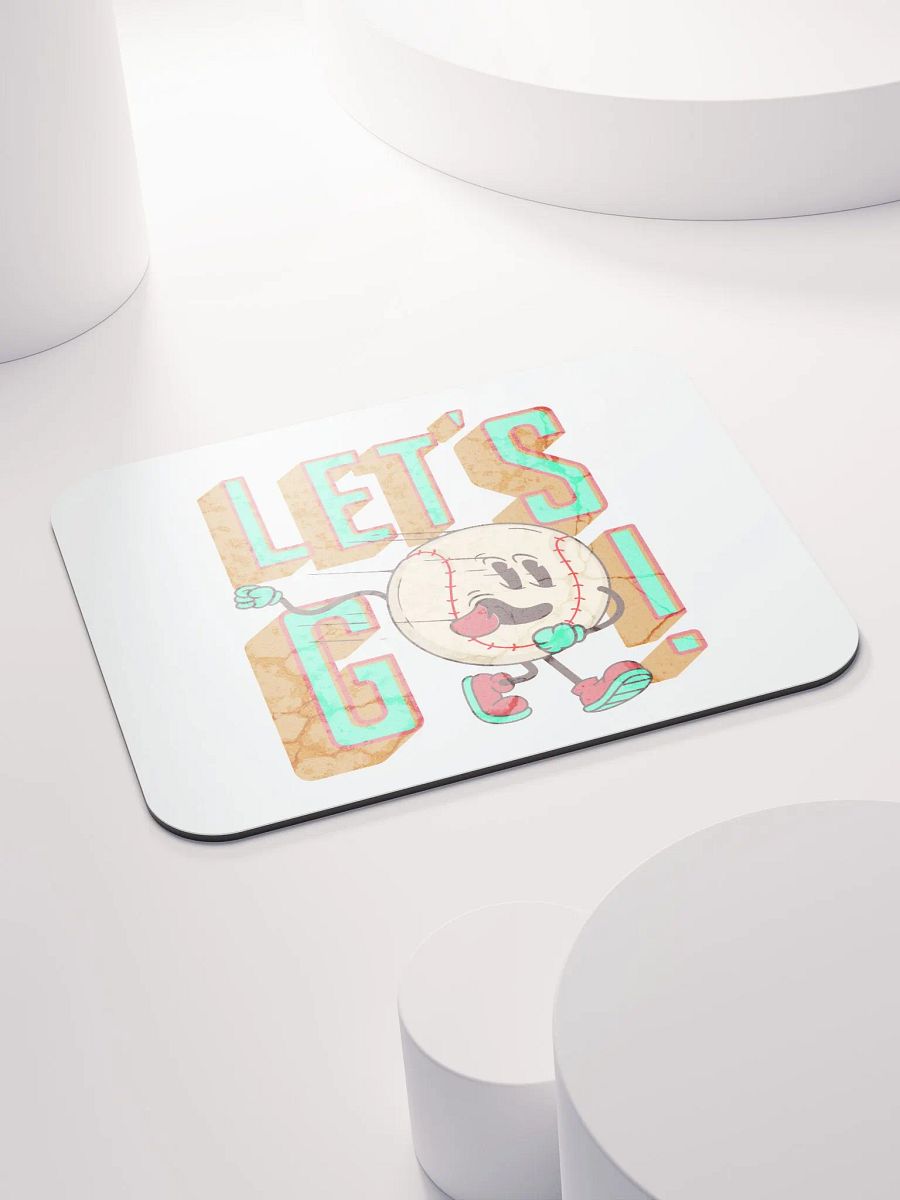 Lets Go Baseball Mascot Energetic Mouse Pad product image (4)