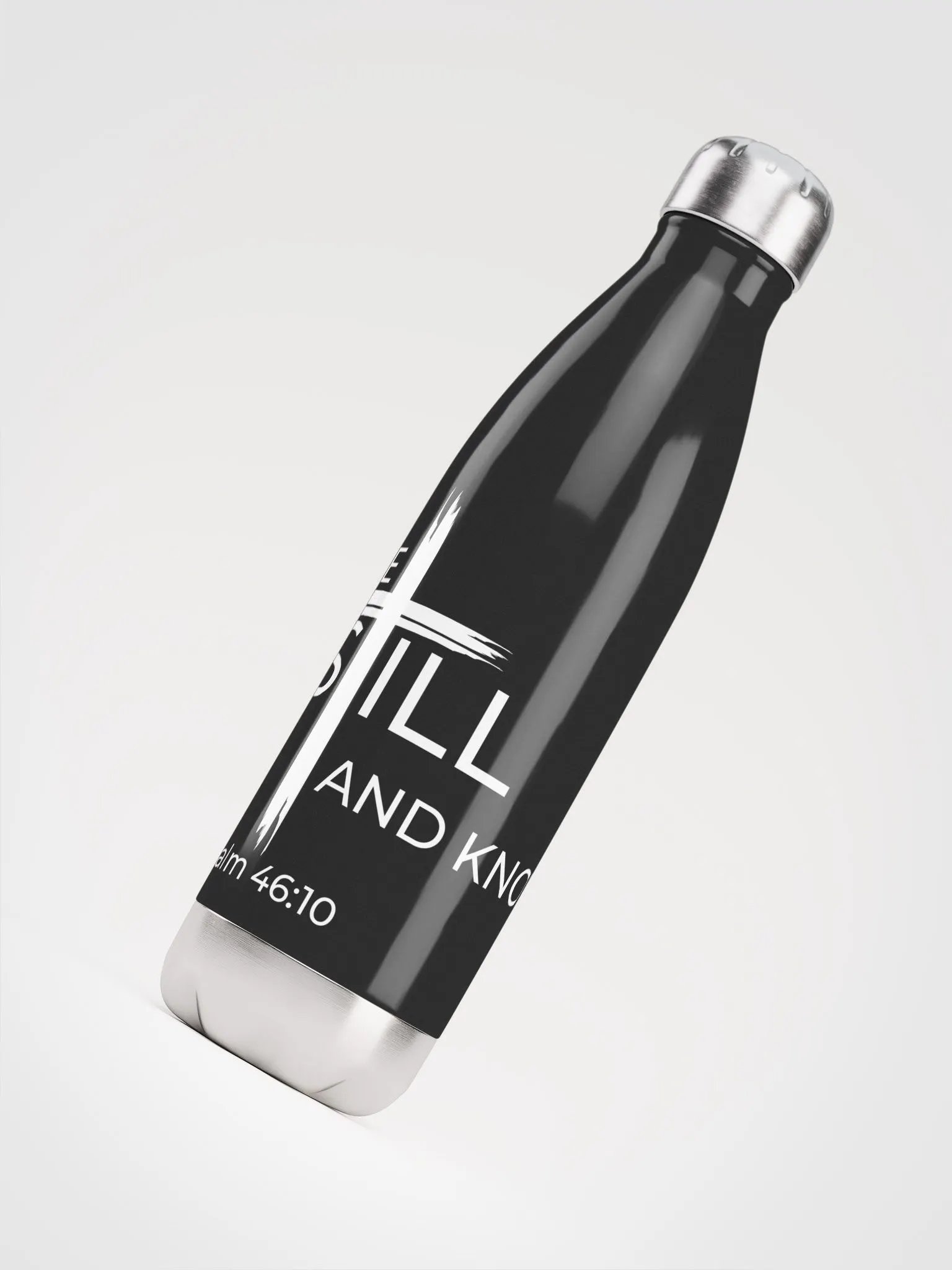 Psalm 46:10 Be still and know that I am God Stainless Steel Water Bottle product image (4)