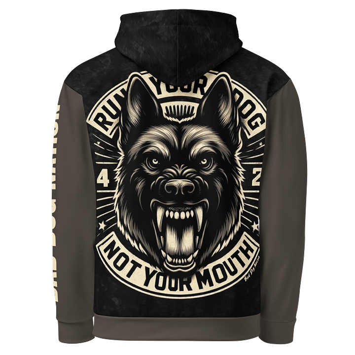 Run Your Dog, Not Your Mouth - Premium Adult Unisex All Over Print Hoodie product image (1)