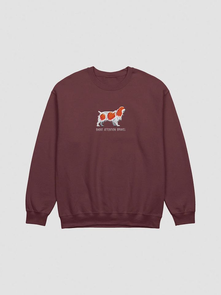 Short Attention Spaniel Sweatshirt (Embroidered) of an English Toy Spaniel(Blenheim) product image (7)
