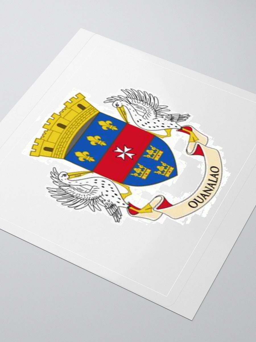Saint Barthélemy Coat of Arms Sticker - Premium Vinyl for Indoor Use - Multiple Sizes Available product image (3)