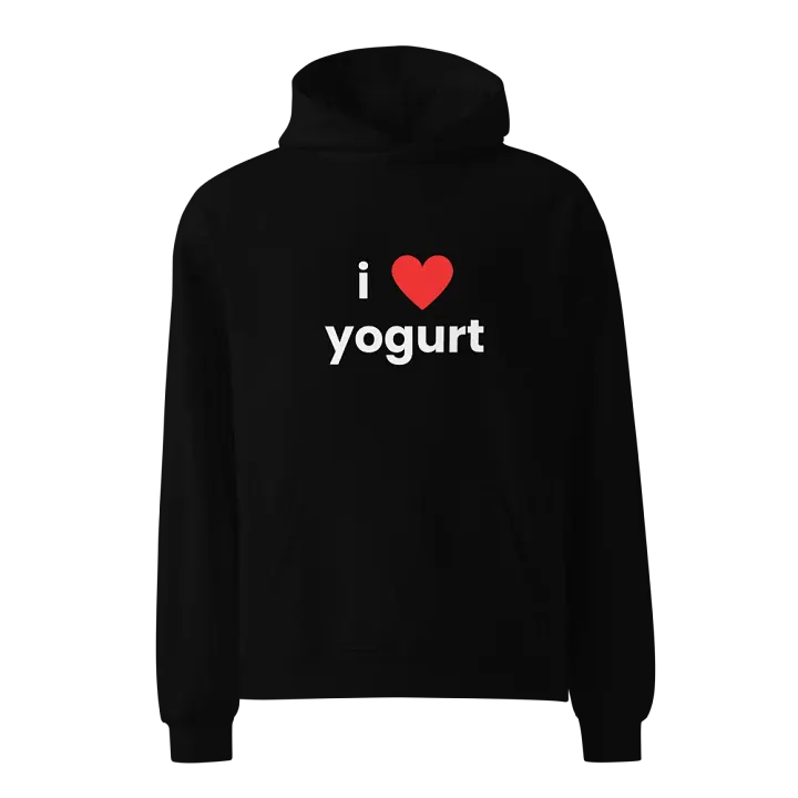 unisex "i ❤ yogurt" oversized hoodie product image (1)