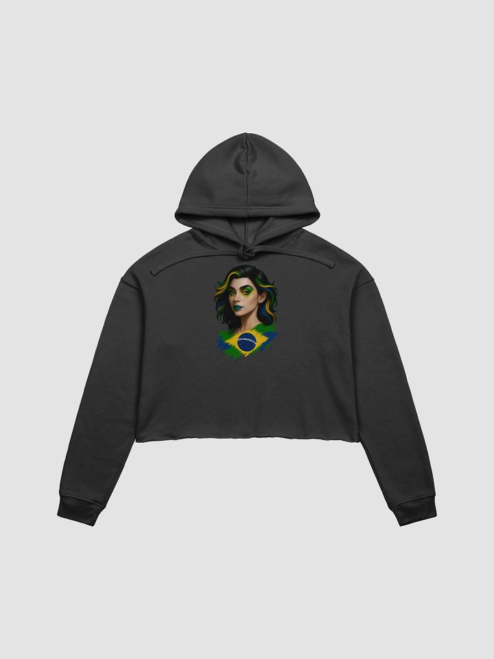 Vibrant Brazilian Flag Crop Hoodie product image (3)