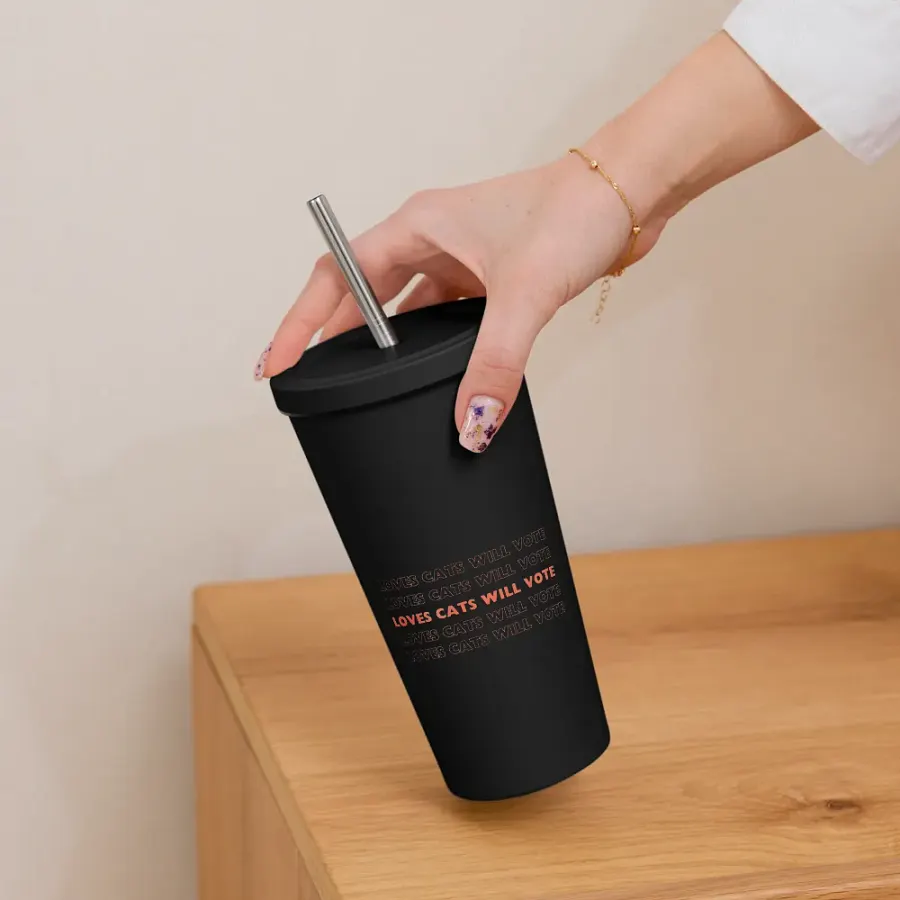 Loves Cats Will Vote Insulated Tumbler product image (11)