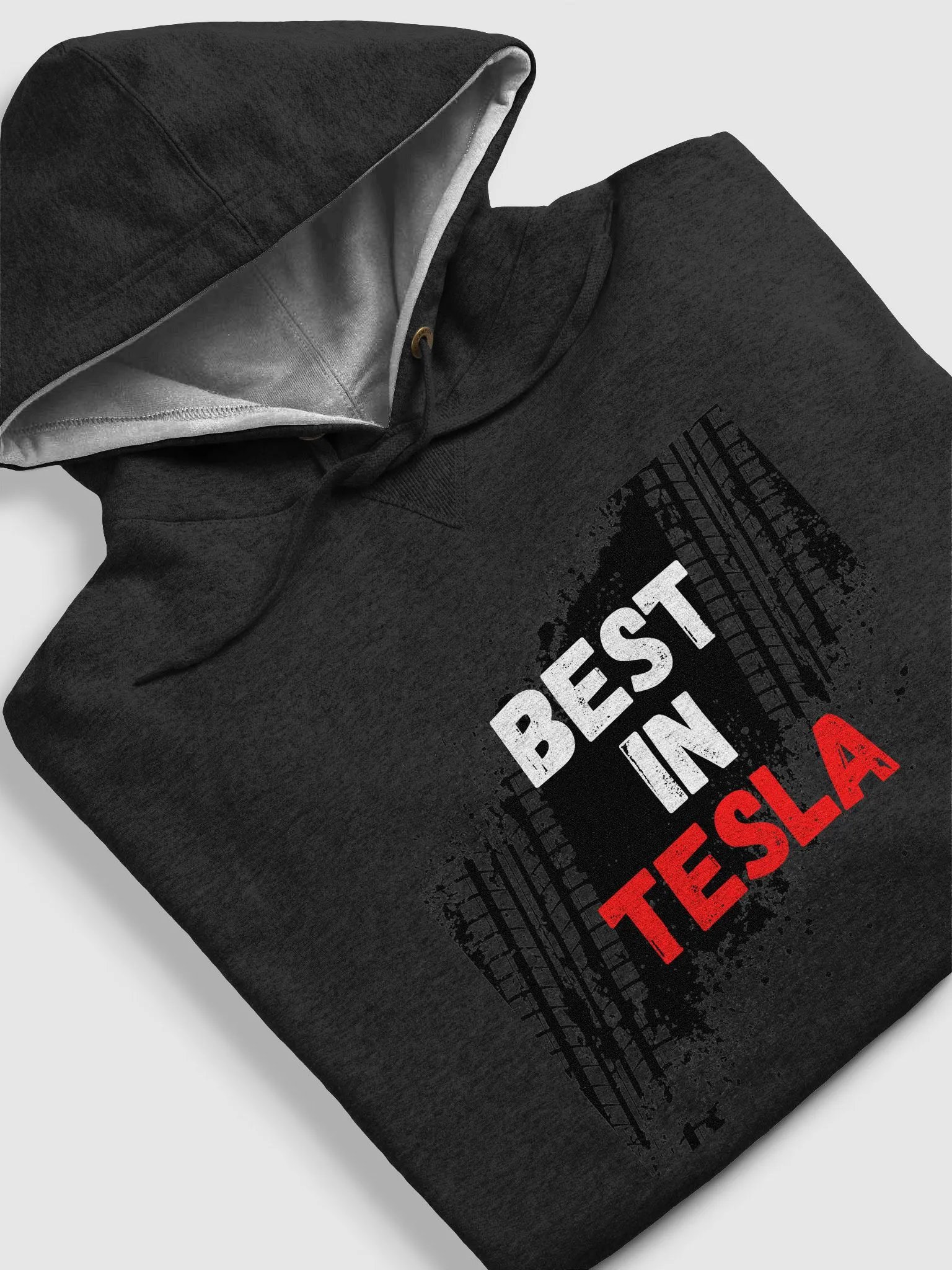 BestInTESLA with tire tracks Hoodie - Black product image (6)