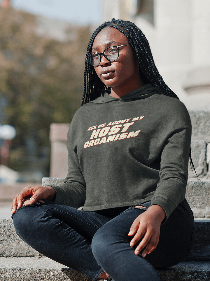 ask me about my host fleece crop hoodie product image (1)