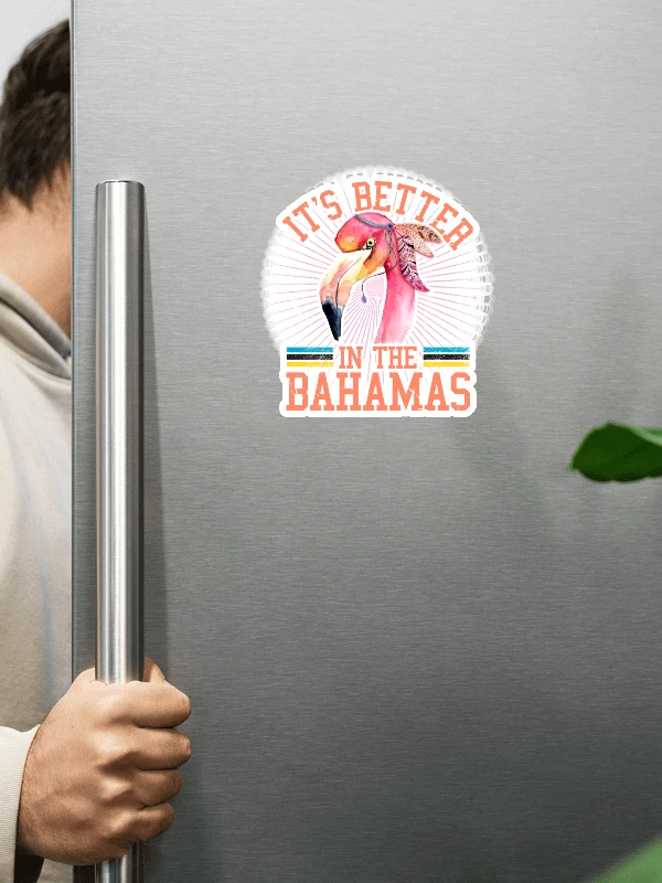 Bahamas Magnet : It's Better In The Bahamas Flamingo product image (1)