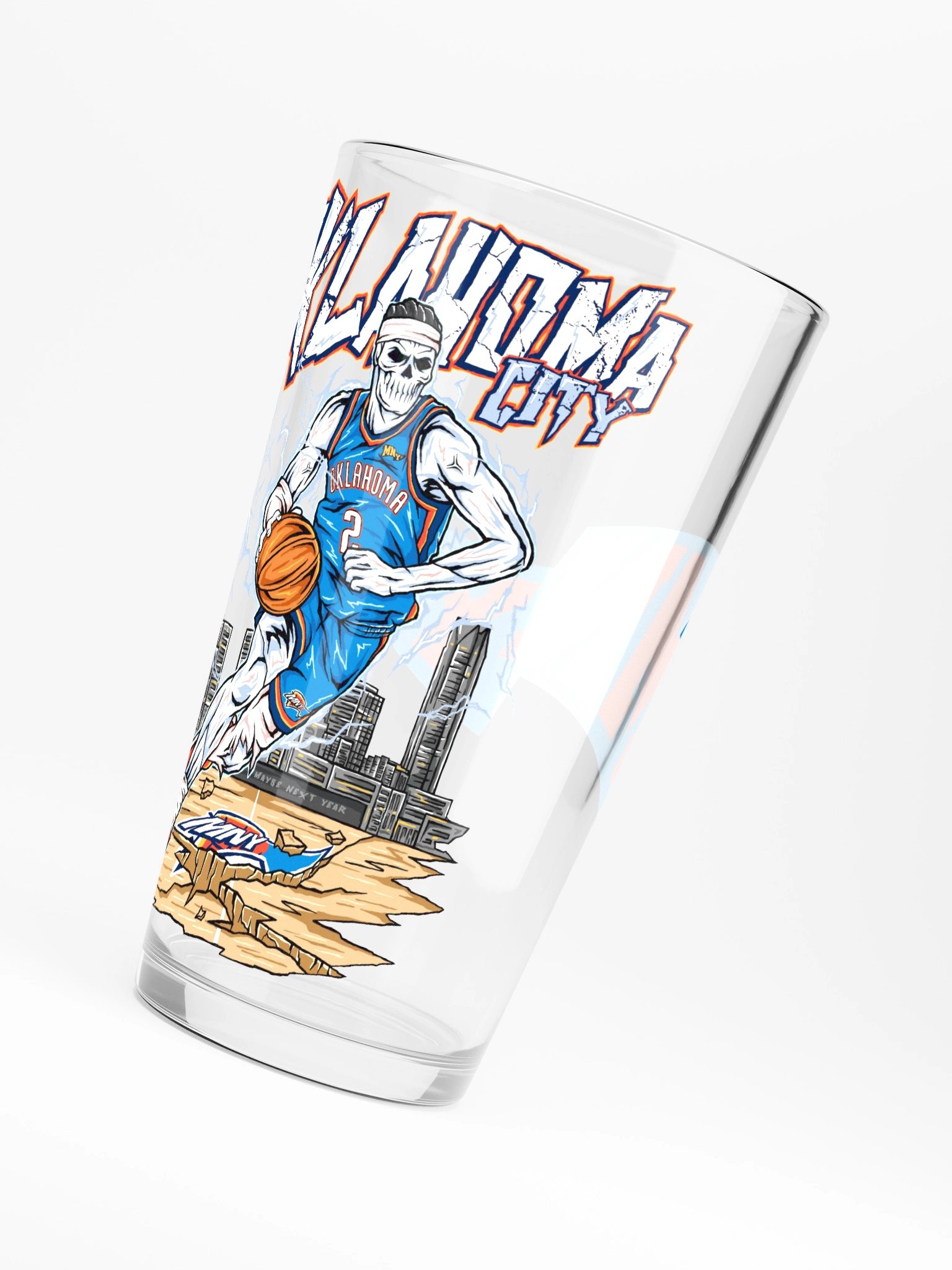 Oklahoma City, Welcome to Basketball Pint Glass product image (6)