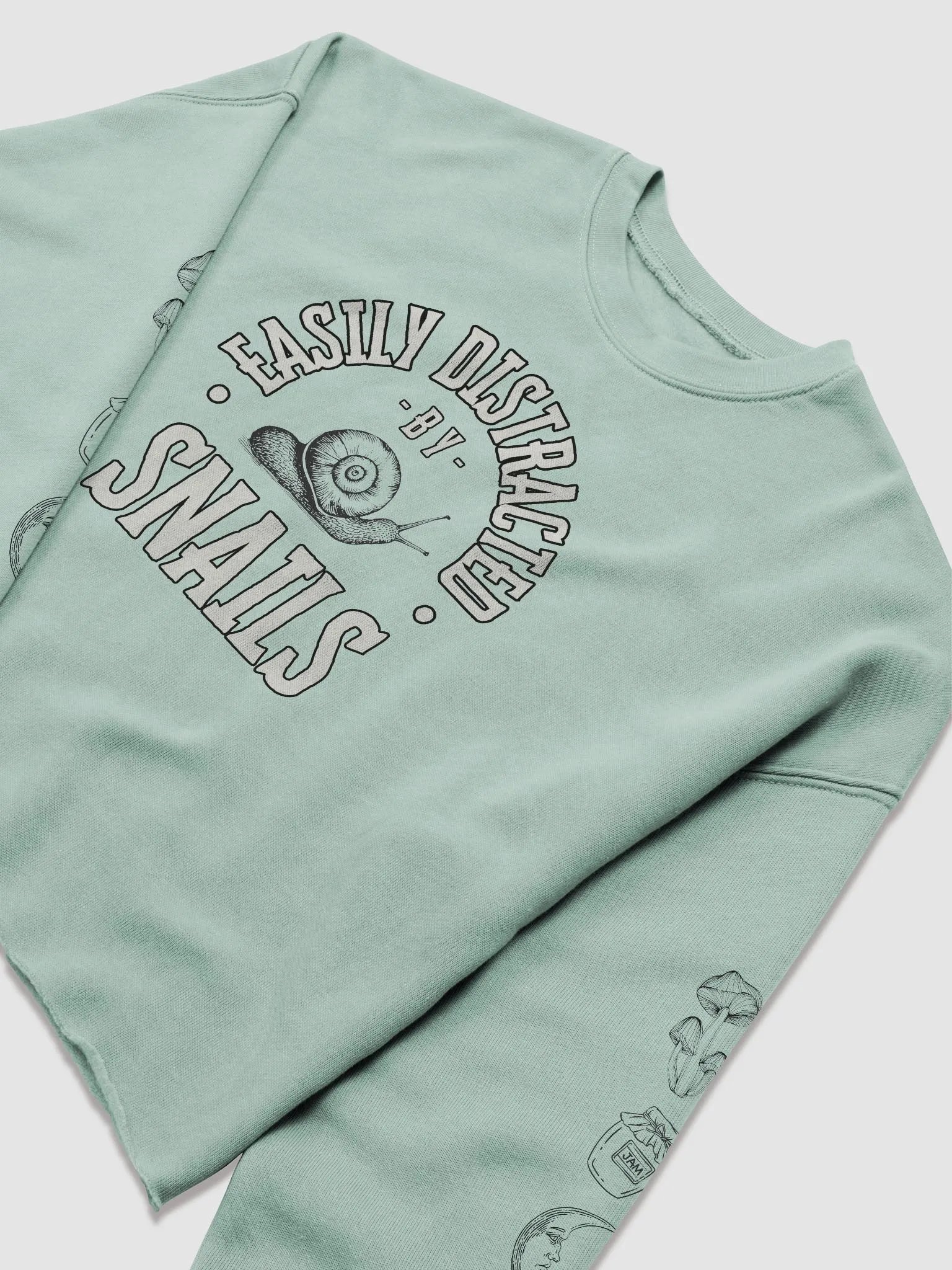 Easily Distracted by Snails - Fleece Cropped Sweatshirt product image (5)