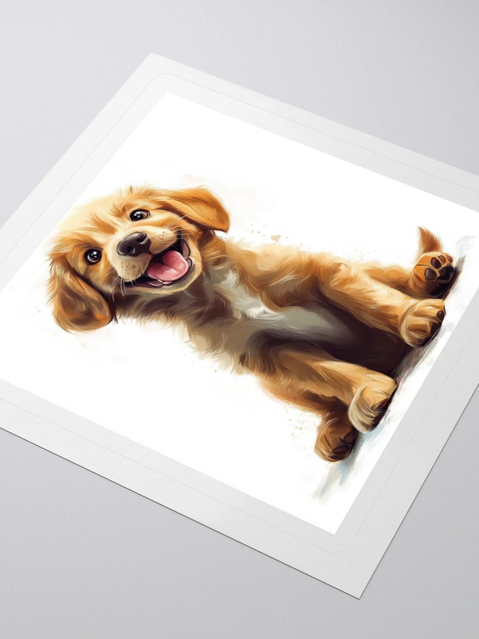 Playful Puppy Kiss Cut Stickers product image (8)