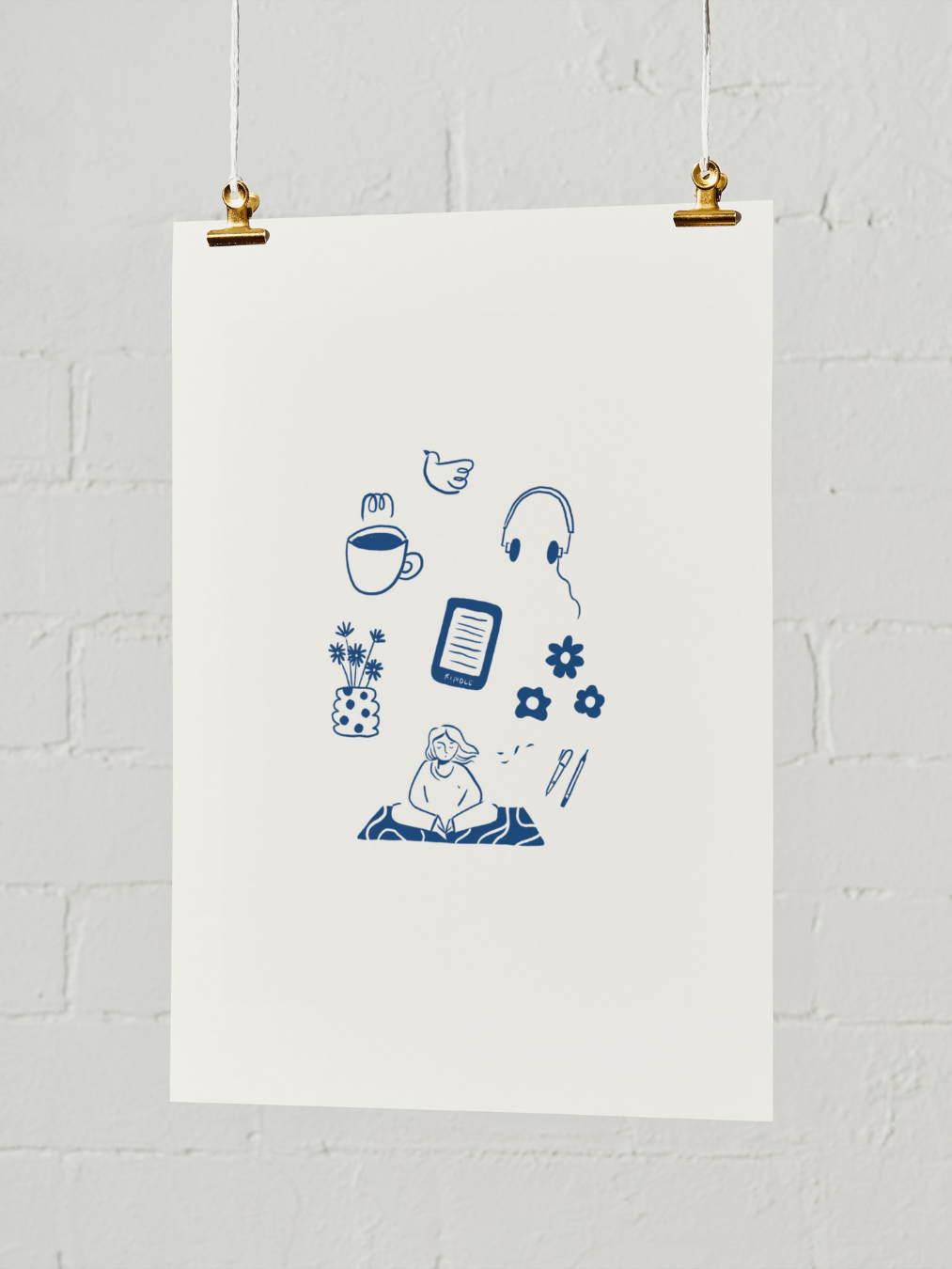 Cozy Creative Rituals – Minimalist Line Art Printable product image (1)