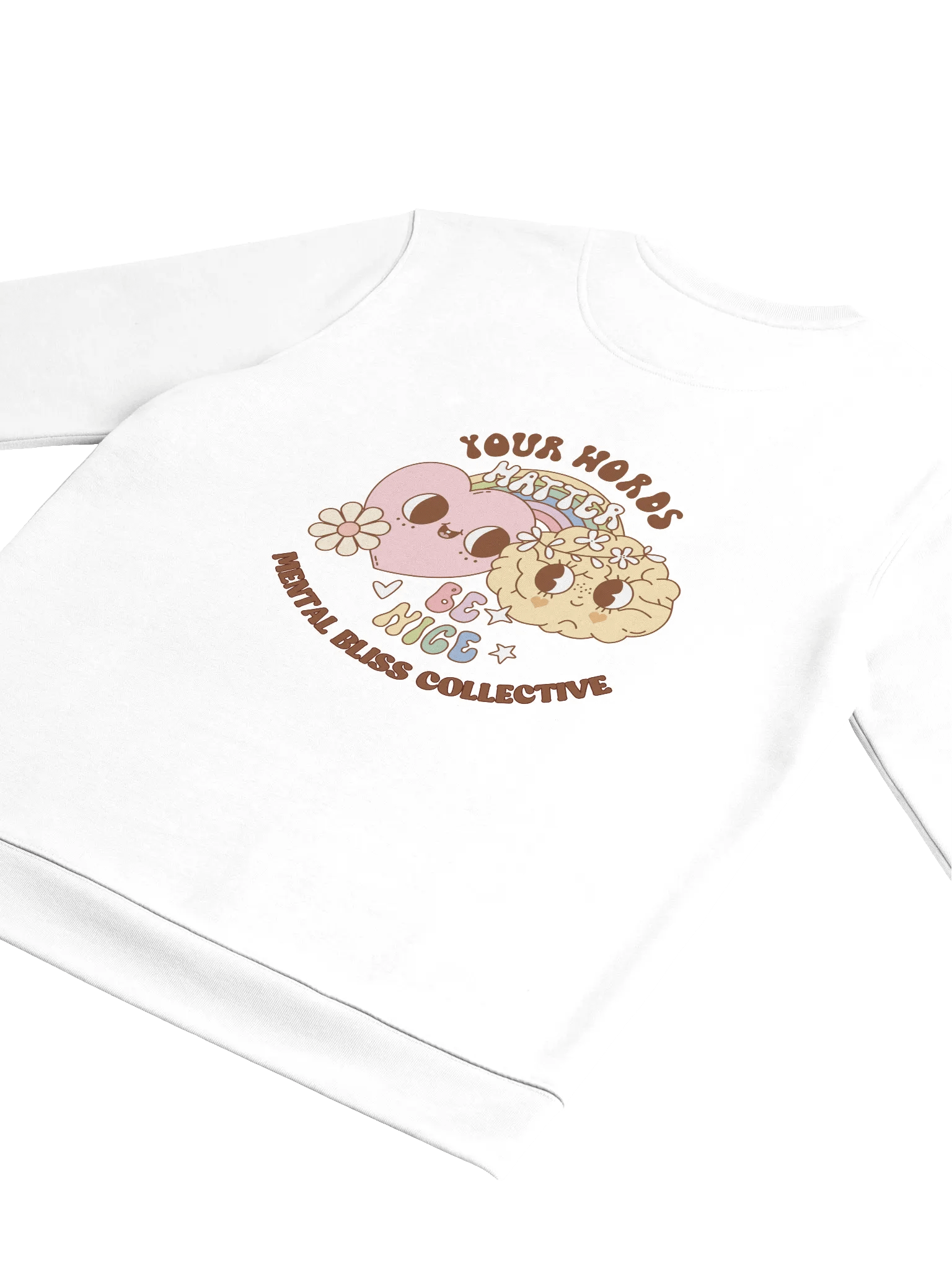 "Your Words Matter, Be Nice" Organic Unisex Sweatshirt – Spread Kindness and Positivity product image (4)