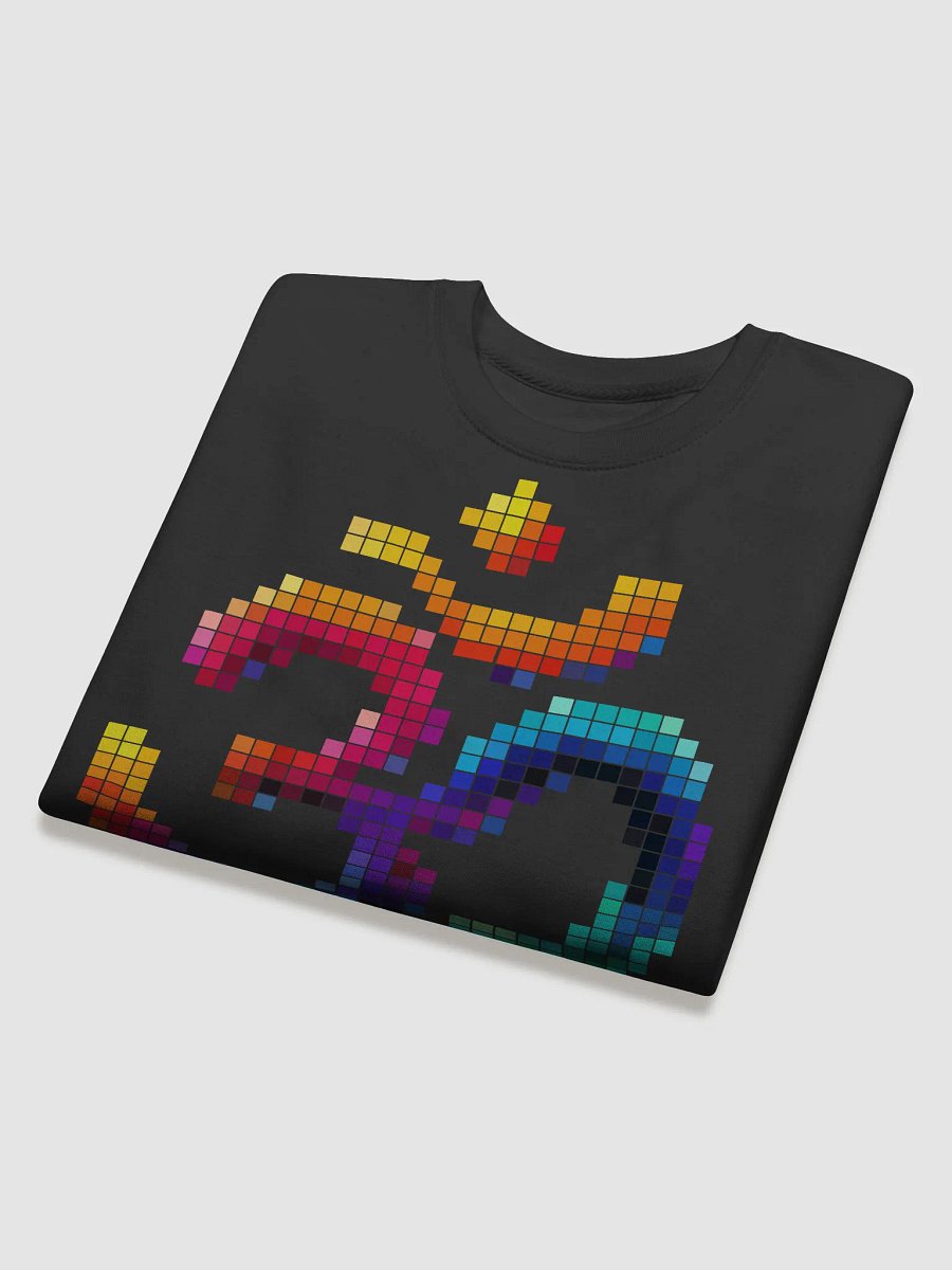Pixelated Om Symbol Cotton Sweatshirt product image (4)