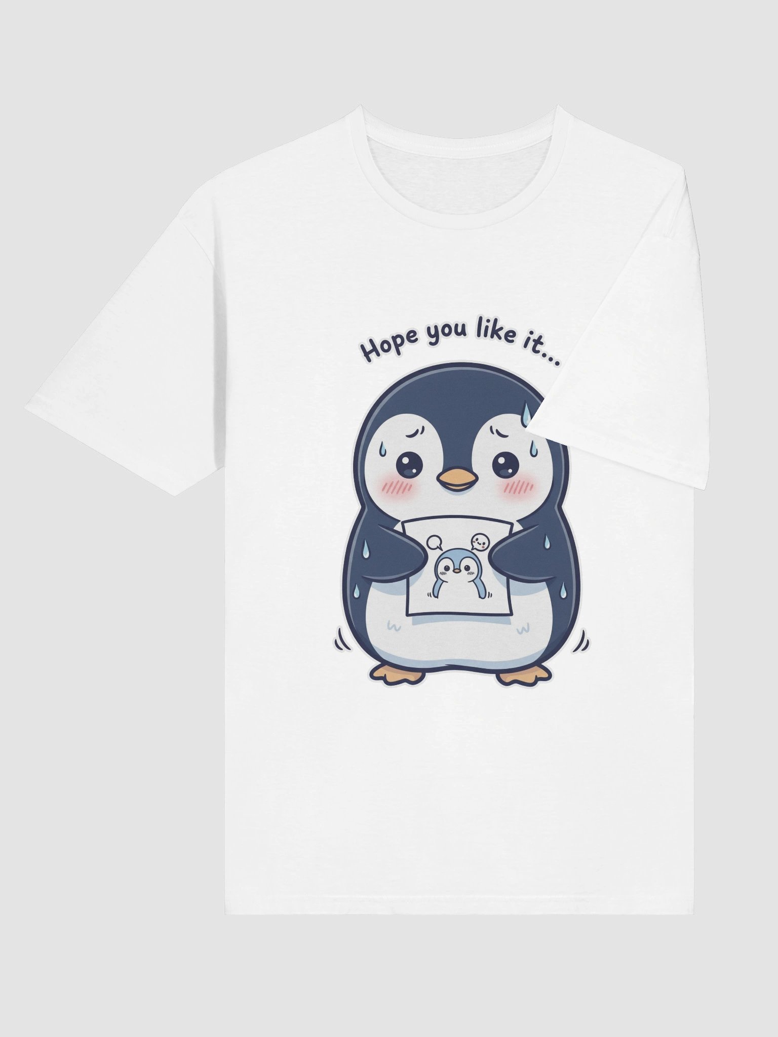 Nervous Penguin Presenting Art Unisex T-Shirt product image (132)