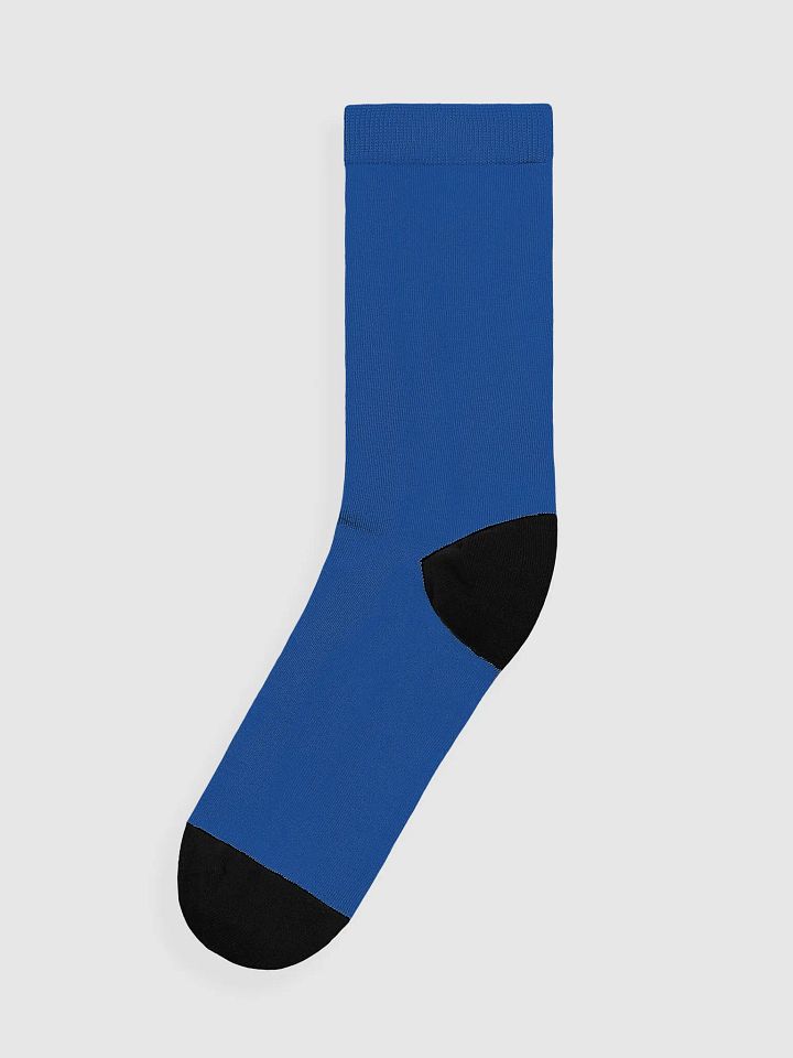 Salty Soles Crew Socks | BRN.2C.C.™ Edition | White Logo on Cerulean Blue product image (2)