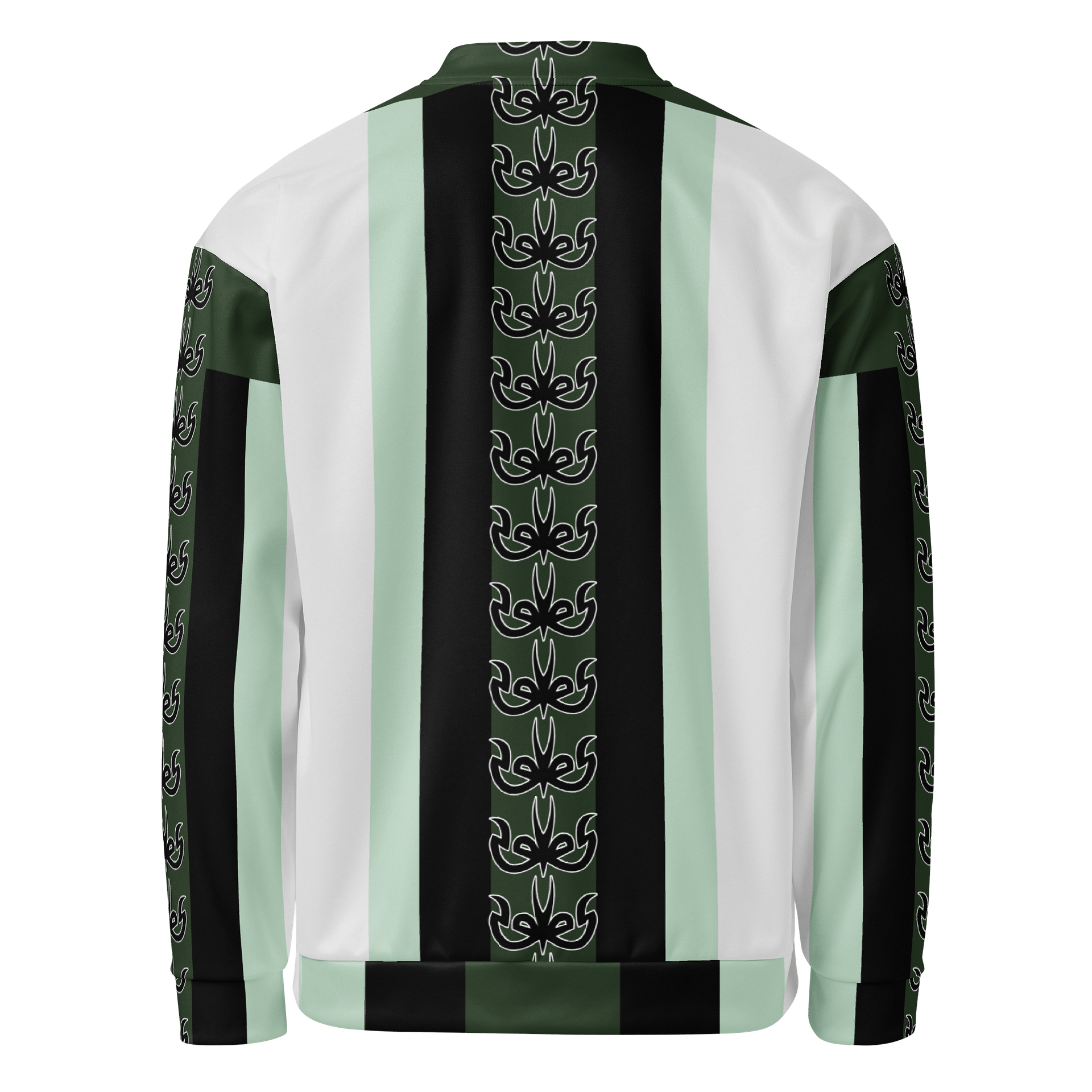 Green Striped Delight Bomber Jacket product image (2)